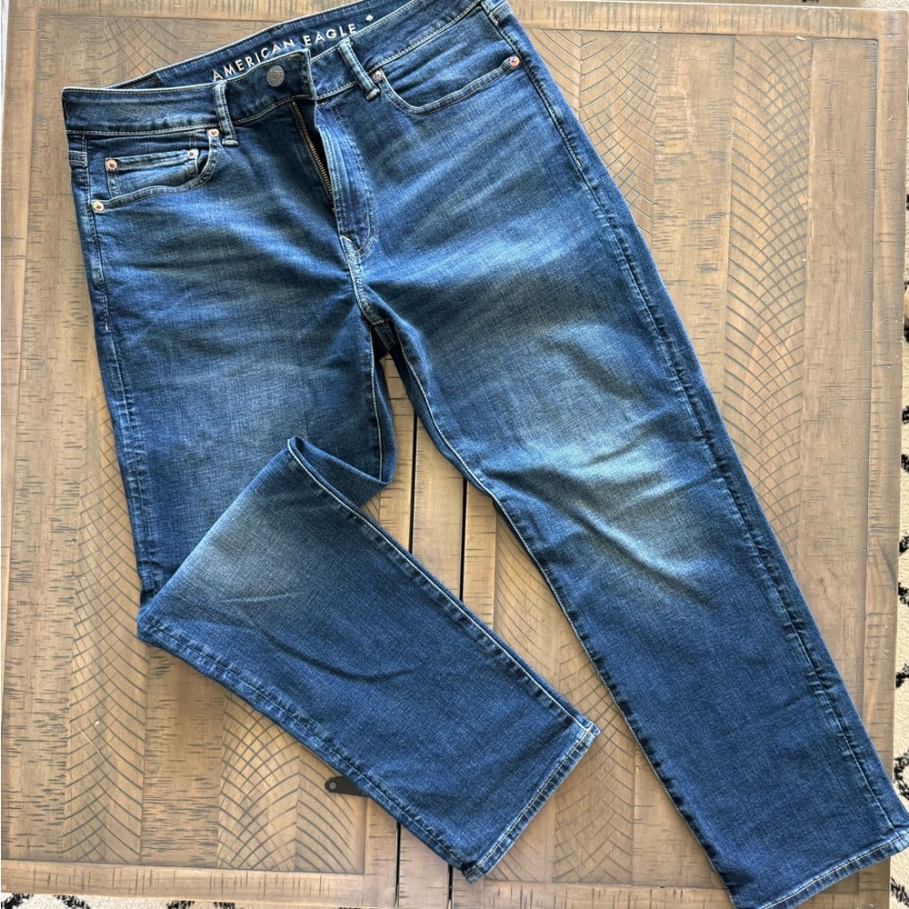 American Eagle Outfitters Men's Indigo Slim Straight Jeans
